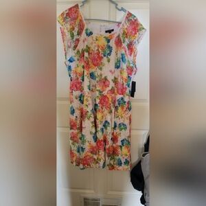 City Studio women's Floral Lace fit & flare dress